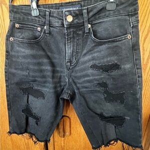 Aeropostale Charcoal Slim Cut-Off Shorts